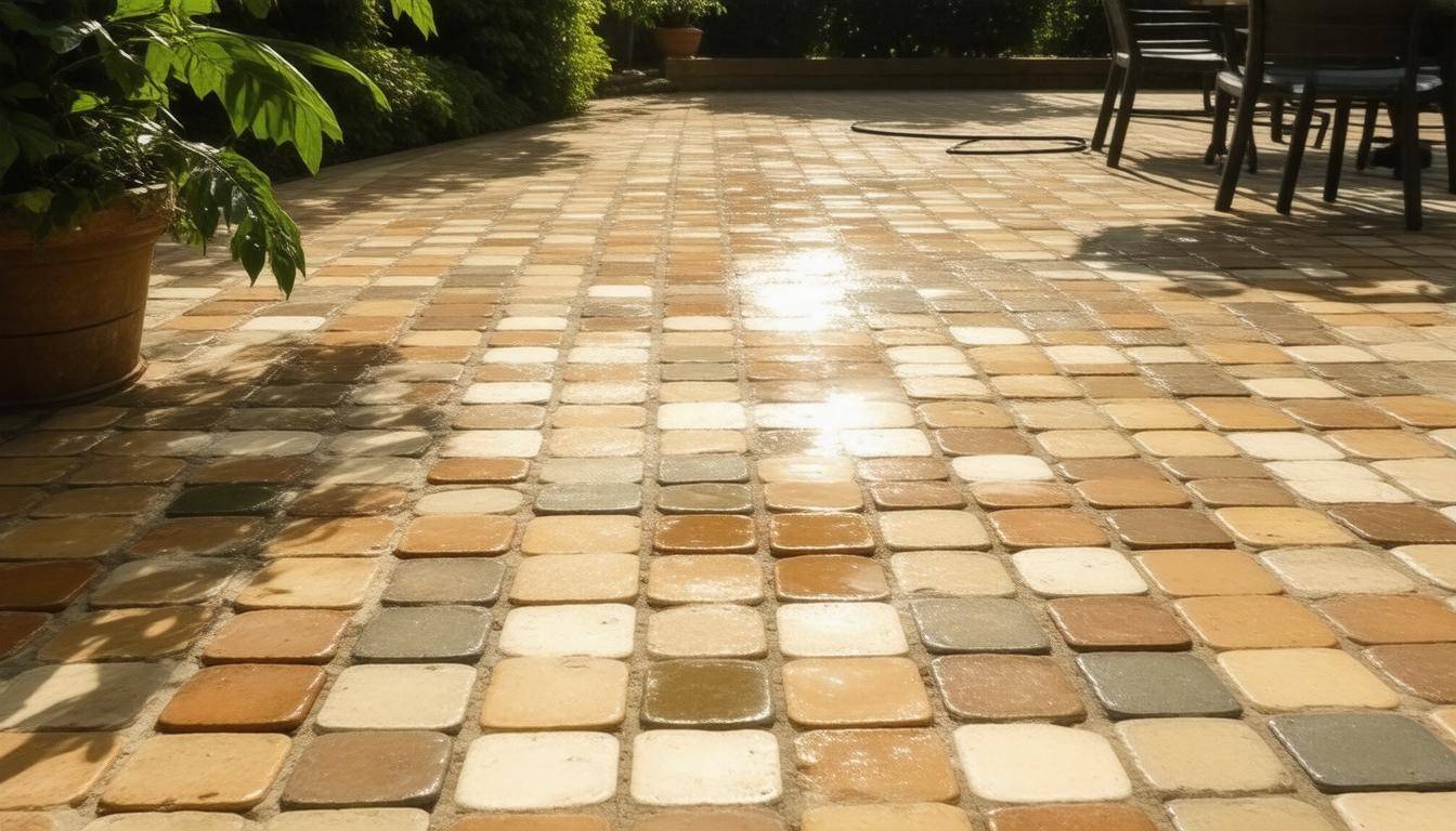 Cleaning pavers with pressure