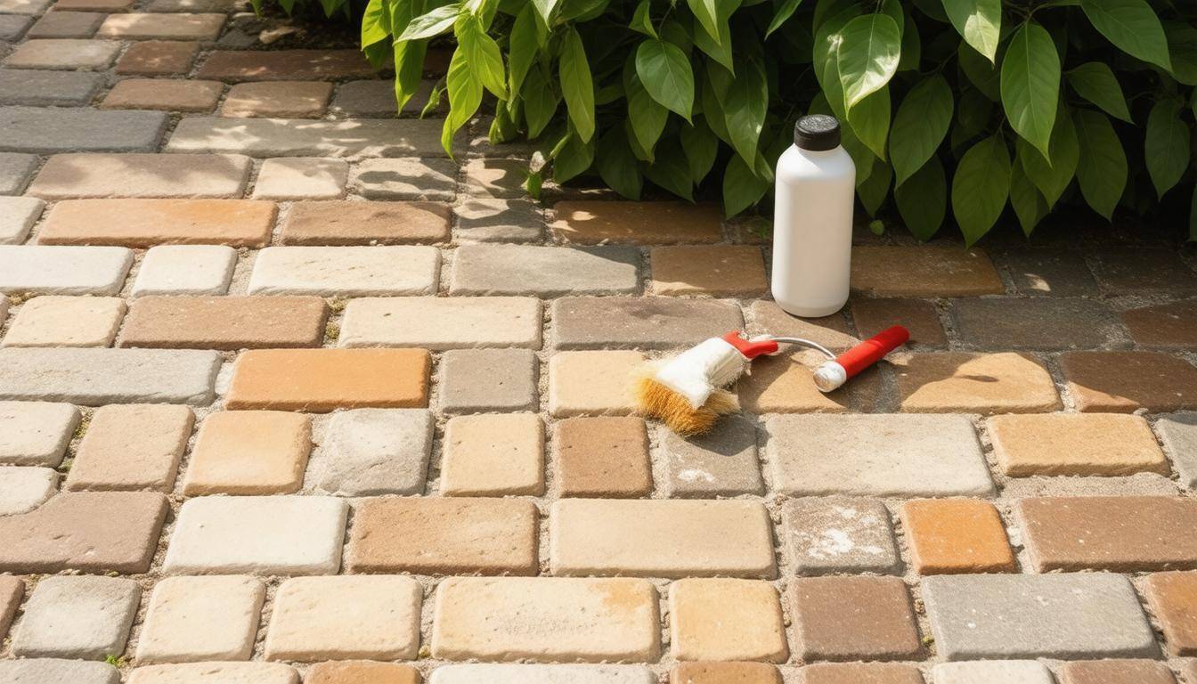 Freshly restored pavers