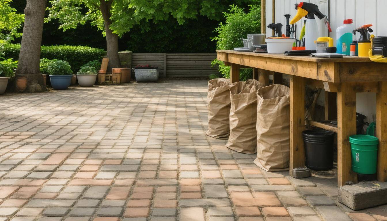 Restored paver patio