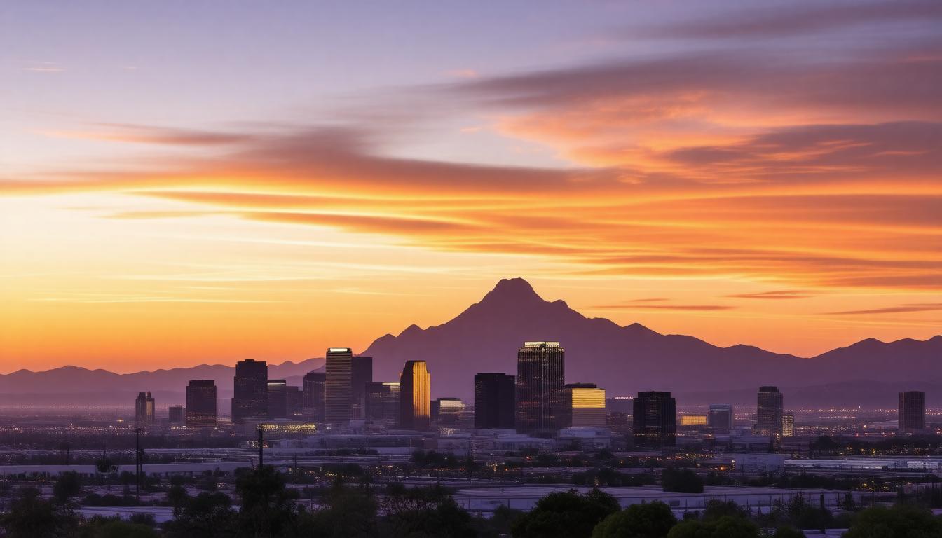 vibrant phoenix sunset