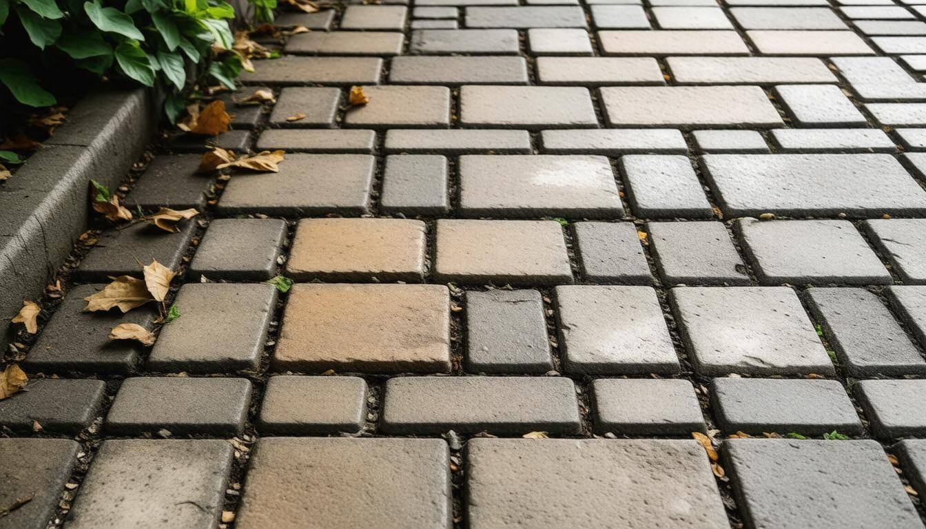 Weathered patio pavers