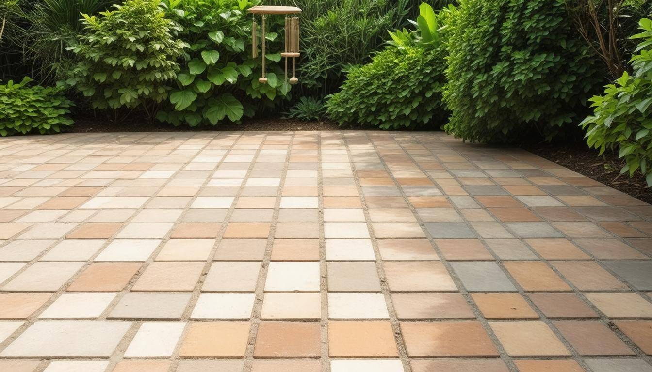 Well-maintained paver patio